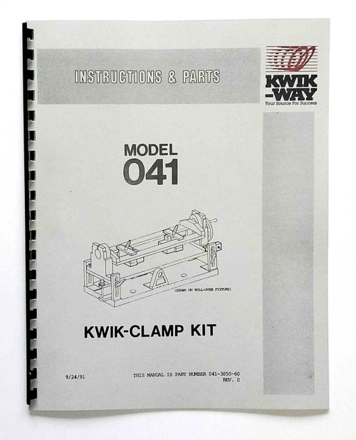 Equipment Manuals - Kwik Way Manuals - Seat and Guide
