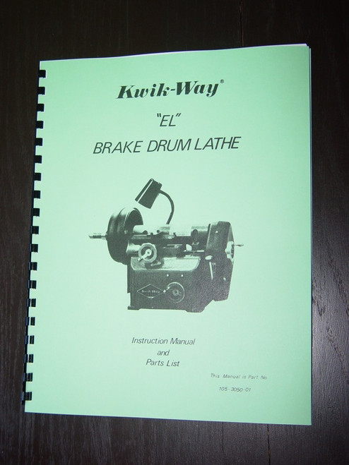 Kwik Way Model EL Manual