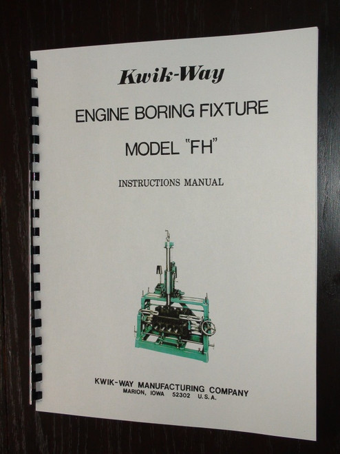 Kwik Way Model FH Manual