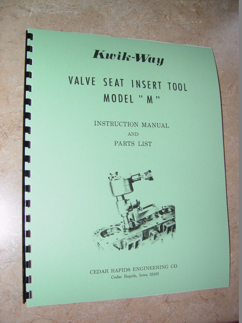 Kwik Way Model M Seat Installer Manual