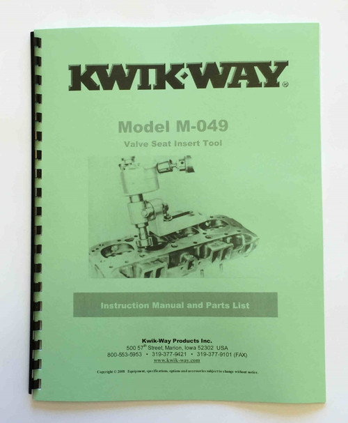 Kwik Way Model M-049 Seat Installer Manual