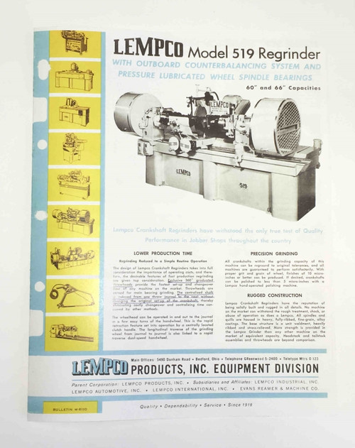 Lempco Model 519 Sales Flier