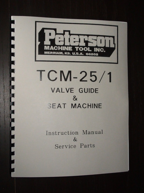 Peterson TCM-25/1 Manual