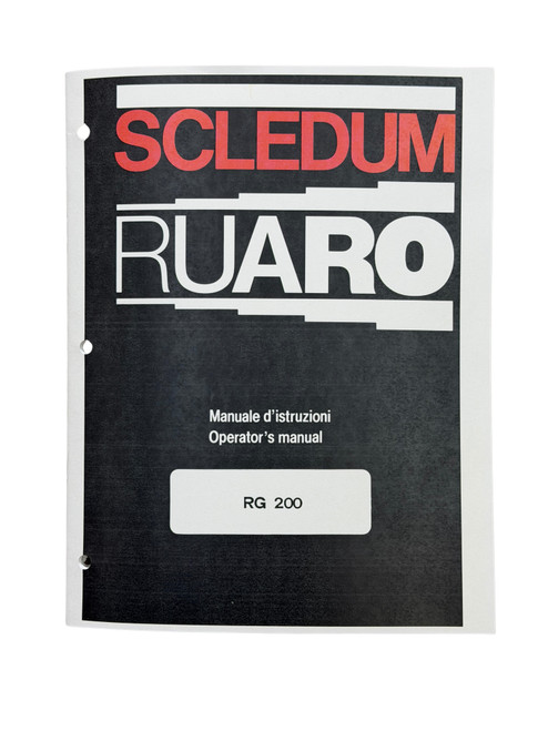 Scledum - Ruaro Model RG200 Crankshaft Grinder Parts Manual