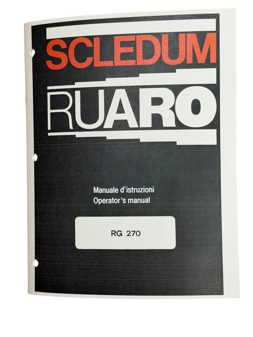 Scledum Model RG270 Crankshaft Grinder Manual