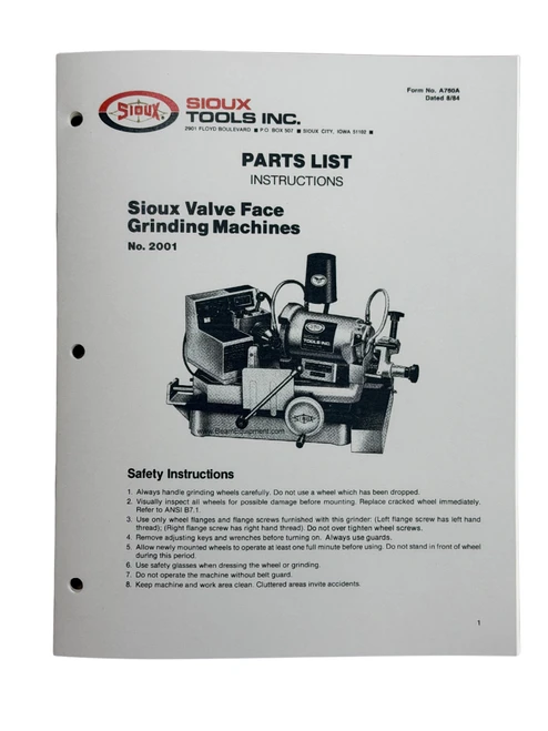 Sioux Model 2001 Manual