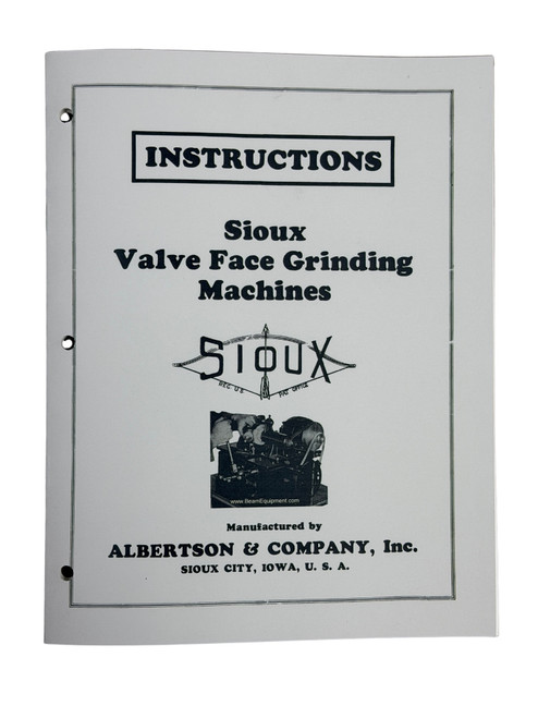 Sioux Model 620 & 650 Valve Grinder Manual