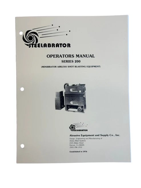 Steelabrator Model  200 Shot Blaster Manual