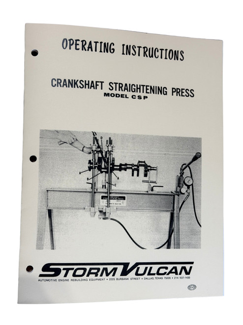 Storm Vulcan Model CSP Manual