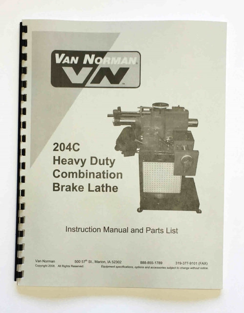 Van Norman Model 204C Manual
