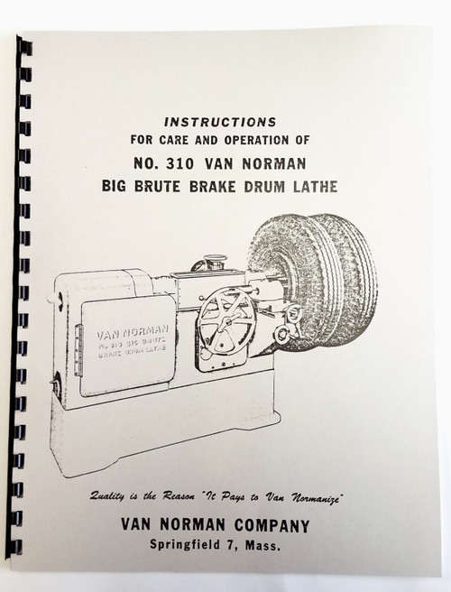 Van Norman Model 310 Manual