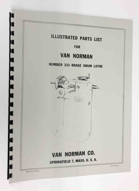Winona Van Norman Model 333 Manual