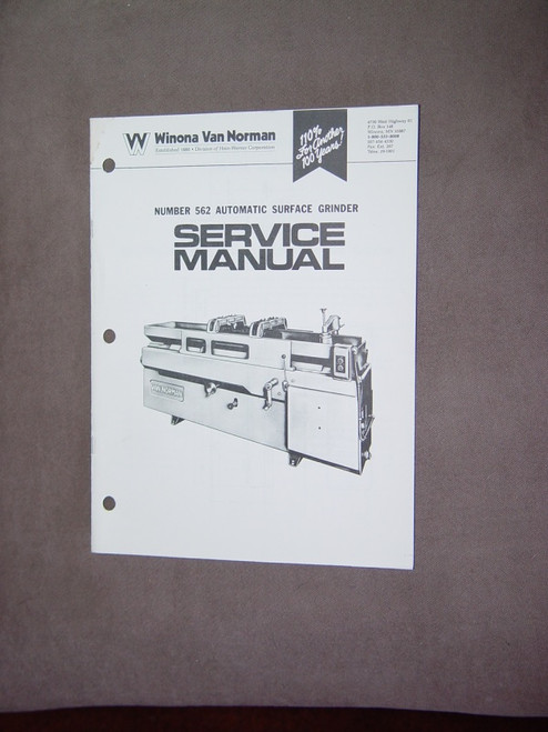 Winona Van Norman Model 562 Manual