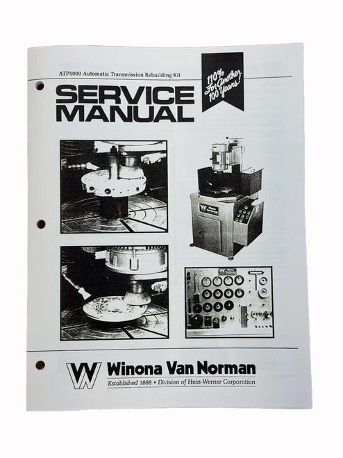 Winona Van Norman Model ATP5000 Automatic Transmission Rebuilding Kit Manual