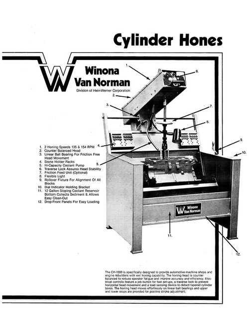 Equipment Manuals - Winona Van Norman Manual - Cylinder Hone