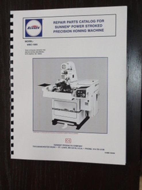 Sunnen Model MBC-1805 Parts Manual - XMBC5049A