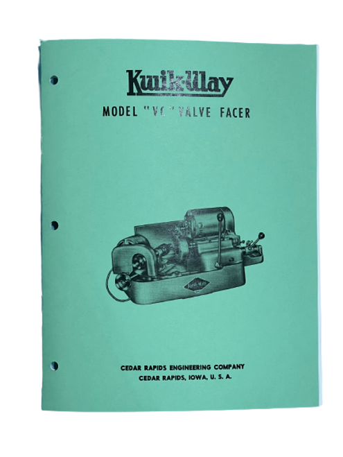 Kwik Way Model VC Parts Manual