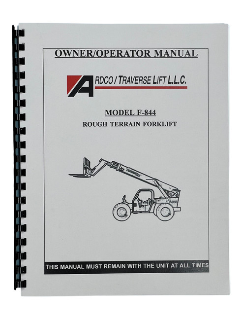 Traverse F-844 Operators Manual