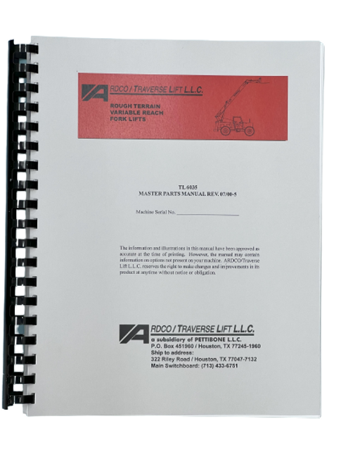 Traverse TL-6035 Parts Manual