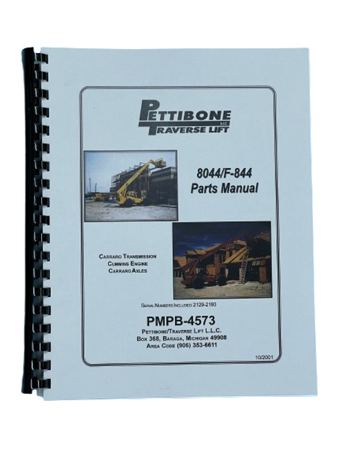 Pettibone Traverse 8044 / F-844 Forklift Parts Manual