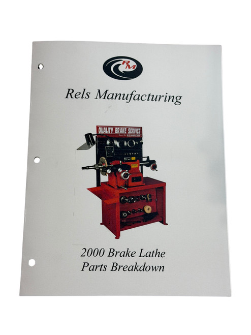 Rels Model 2000 Brake Lathe Parts Manual