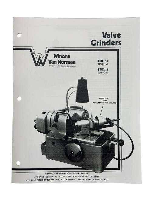Equipment Manuals - Winona Van Norman Manual - Valve and Seat