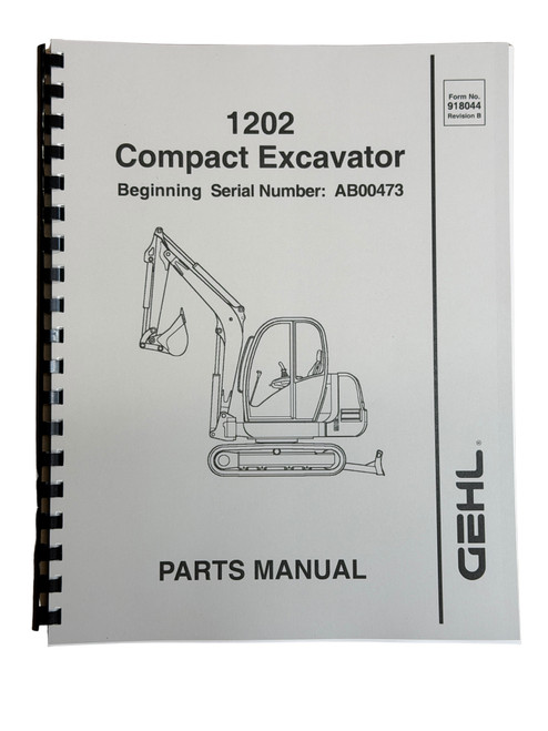 Gehl 1202 Mini Excavator Parts Manual