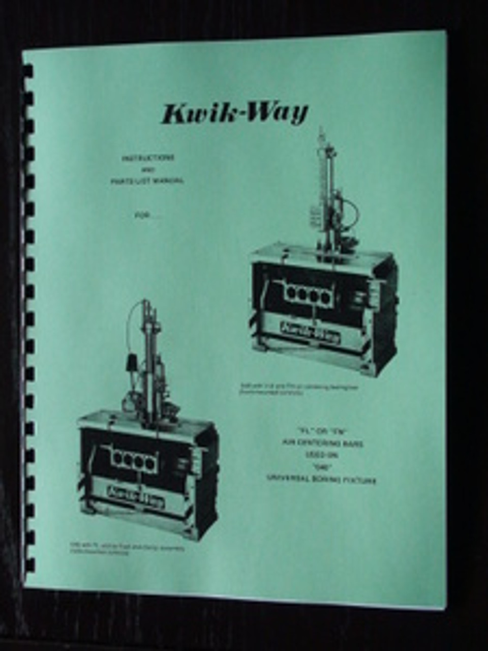 Kwik Way Model 048 FN FL Manual