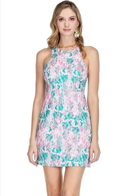 JADE Halter Fitted Dress 
