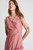 COMPANIA FANTASTICA Long Pink Ruffled Dress 