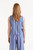 COMPANIA FANTASTICA Blue Striped Print Button-up Top 