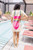 Pink & Rainbow QOS Swimsuit Coverup