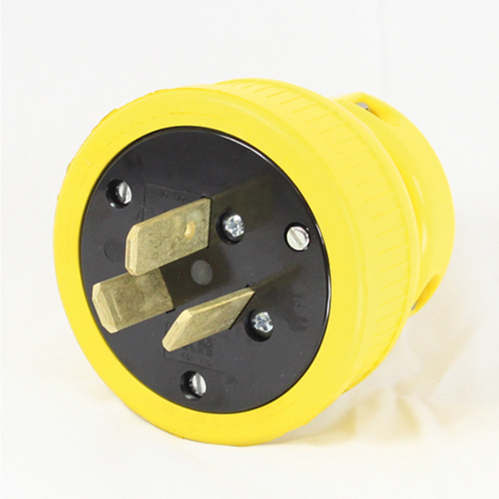 Flip Seal Plug NEMA 10-50 (125/250V, 50amp) Yellow Rubber