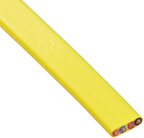 KH Industries Festoon Cable - C-Track, Flat Cable – 14AWG/4C, 27 Amps, 130 FT pre-cut