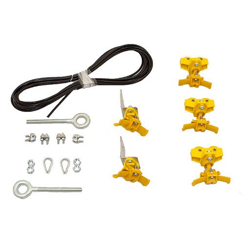 KH Industries Stretch Wire Festoon Rope Kit - 80' for small round cable (.39”-.65”)