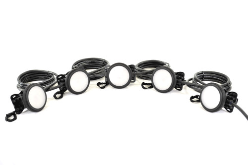 KH Industries HazRay LED Stringer Light, 50' Inlet, 5 Single Lamp Heads, 10' Spacing, 14/3 SOOW