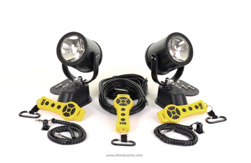 KH Industries NightRay LR Remote Control Spotlight, (2) PAR36, Spot/Flood, Wireless + Hardwire Ctrl