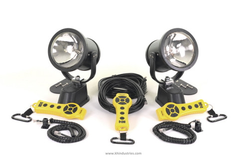 KH Industries NightRay LR Remote Control Spotlight, (2) PAR46, Spot/Flood, Wireless + Hardwire Ctrl