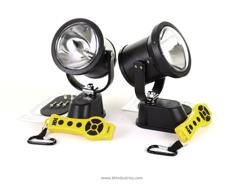 KH Industries NightRay LR Remote Controlled Spotlight, (2) PAR46 Halogen, (2) Wireless Controllers