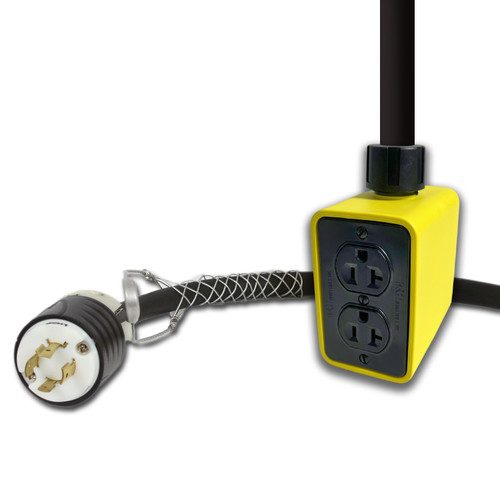 Power Pendant Outlet Box - Extra Depth, 25', 20 Amp, 12/4