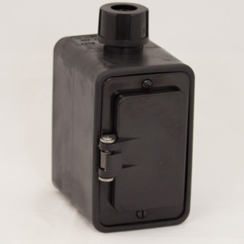 KH Industries Portable Standard Depth Outlet Box - Black w/(1) 15A GFCI & (1) 15A Duplex Receptacle w/ WR Covers