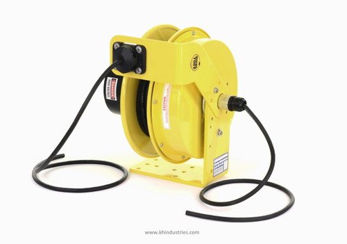 KH Industries Retractable Cord Reel, 8 Amp, 50' 16/4 SOOW, Blunt Cut, Stretch