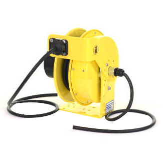 KH Industries Retractable Cord Reel, 16 Amp, 50', 12/4 SOOW Blunt Cut