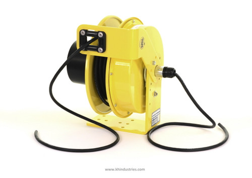 KH Industries Retractable Cord Reel, 12 Amp, 50', 14/4 SOOW Blunt Cut, Stretch