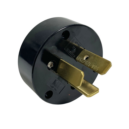 KH Industries - Flip Seal Plug - NEMA 10-50 (125/250V, 50 Amp), Black, Insert Only