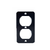 KH Industries Portable Standard Depth Outlet Box - Yellow, Dead End, w/ (1) Duplex (1) Blank, 1/2" Strain Relief