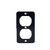 KH Industries Portable Extra Depth Outlet Box - Black, Feed-Through, w/ (1) Duplex Cover, 3/4" Strain Relief