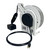 KH Industries Retractable Cord Reel, 15 Amp, 35', 12/3 Black SJOW Cable, GFCI, Duplex/Duplex OB