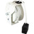 KH Industries Retractable Cord Reel, 15 Amp, White Reel, Black Quad Outlet Box, 25' 12/3 White SJOW