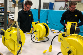 Final quality inspection of finished industrial product before shipping